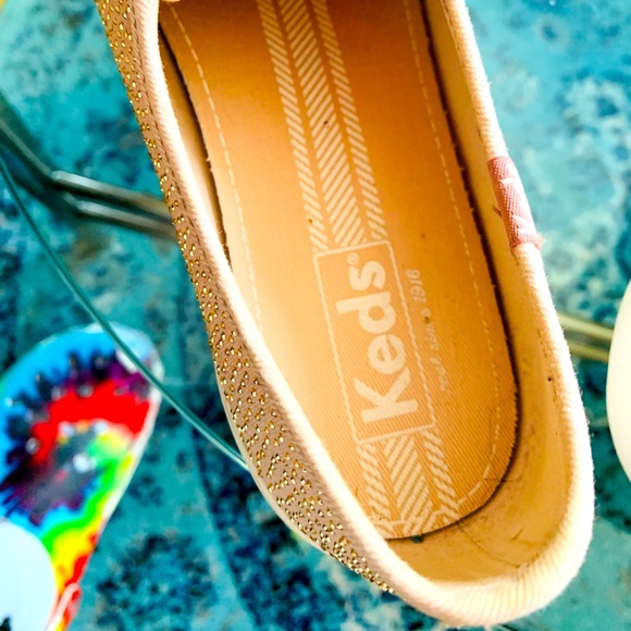 ✨Keds✨ Double Up Suede & Sparkle Blush Sneakers - Picture 10 of 15